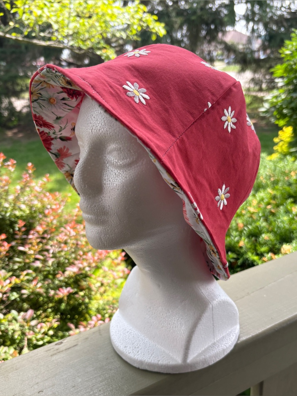 New Tulip Bucket Hat, Handmade, Reversible